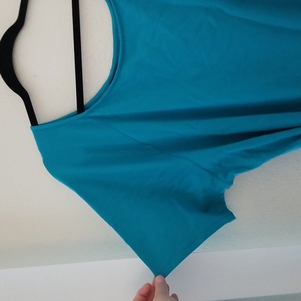Torrid french terry teal off shoulder tshirt dress. Size 3x 22-24 - Picture 7 of 10
